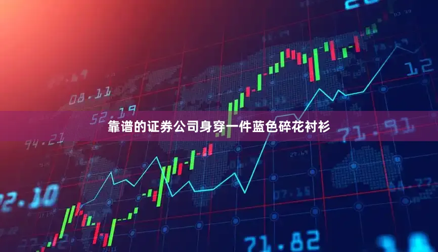靠谱的证券公司身穿一件蓝色碎花衬衫
