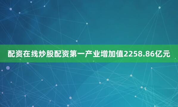 配资在线炒股配资第一产业增加值2258.86亿元